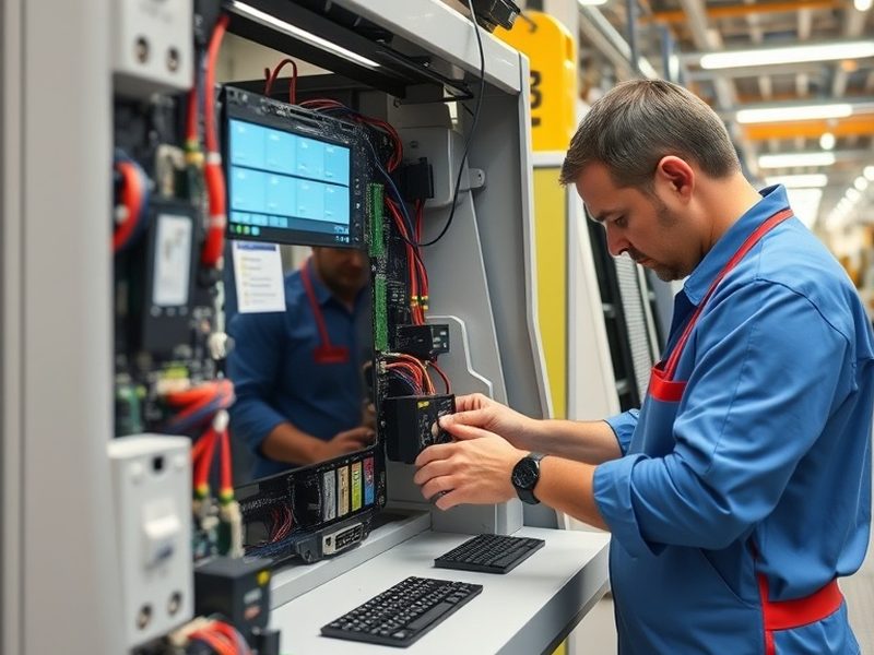 Línea de producción de terminales de autoservicio